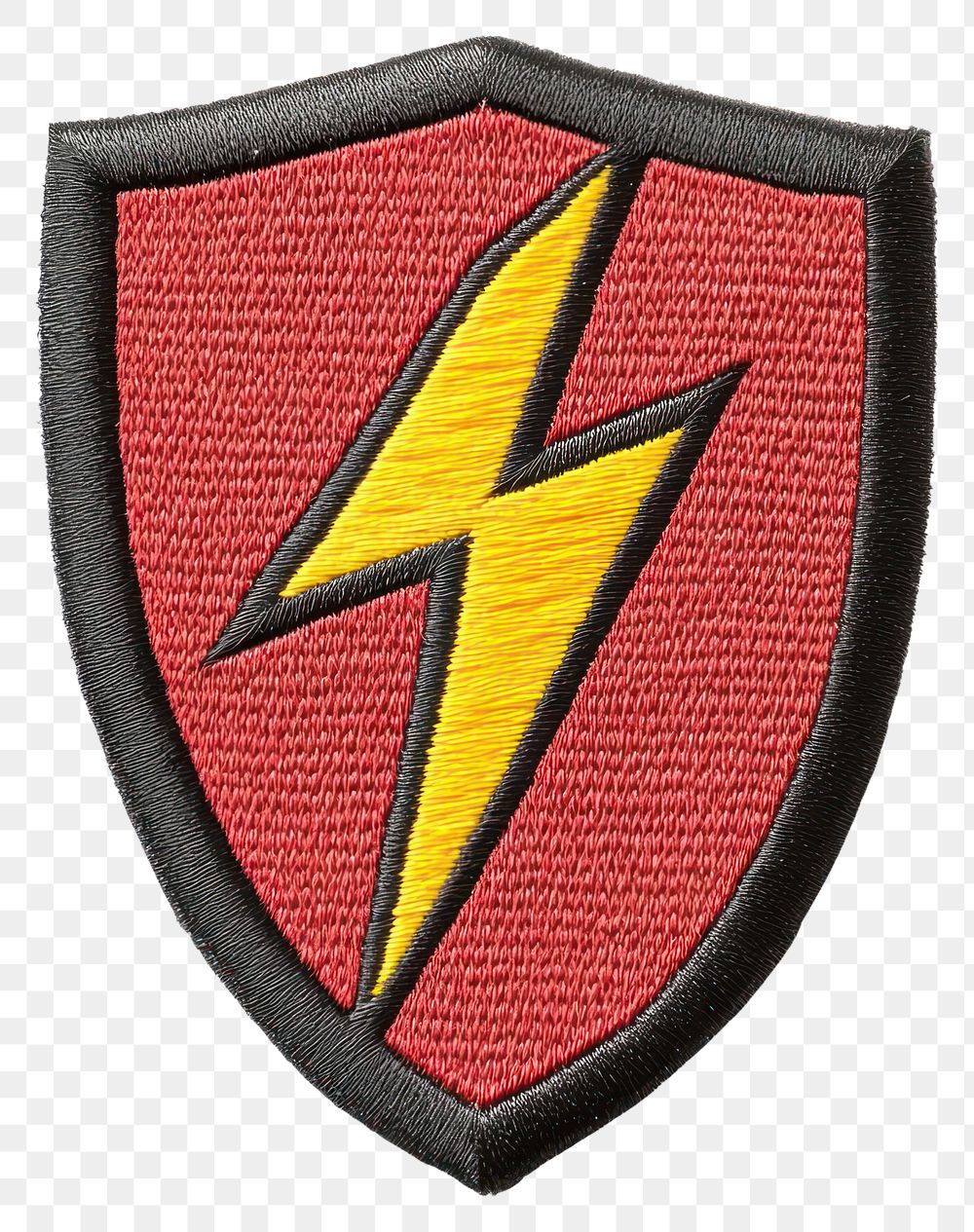 PNG Shield lightning badge patch.