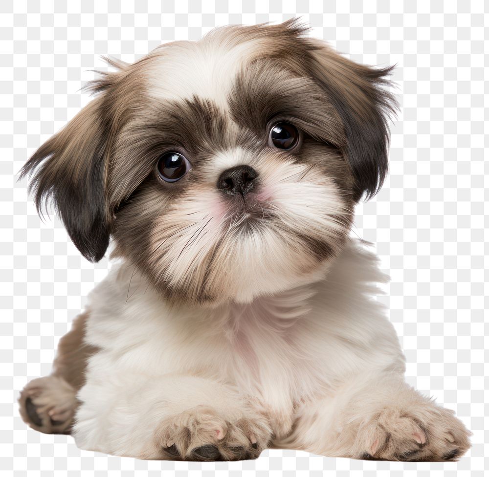 PNG Shih tzu looking confused mammal animal puppy.