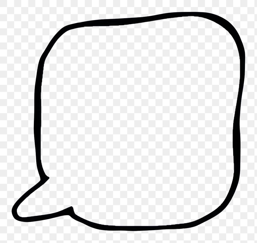 PNG Speech bubble vertical rectangle outline simple white.