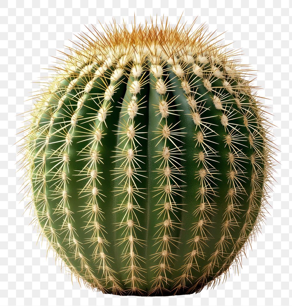 PNG Golden barrel cactus plant round succulent.