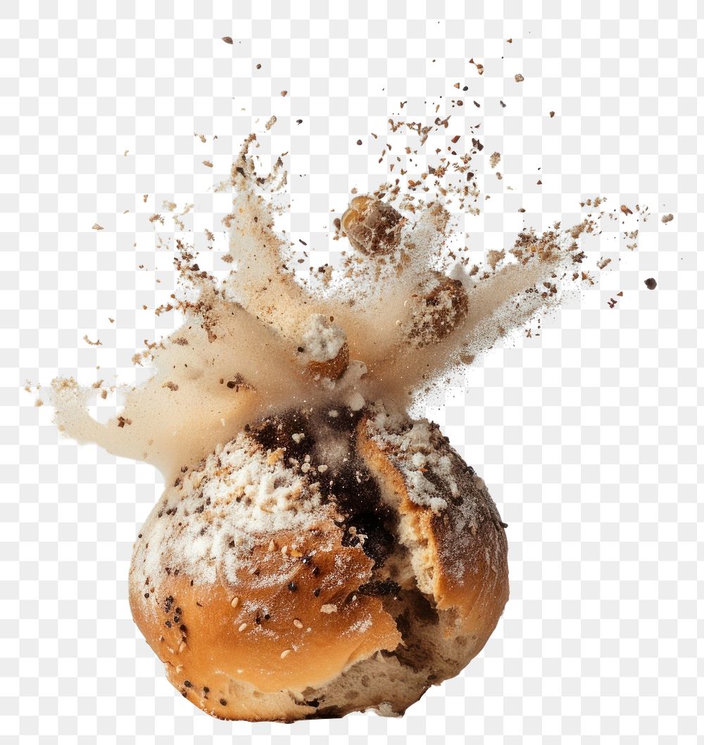 PNG Exploding bread food explosion photography.