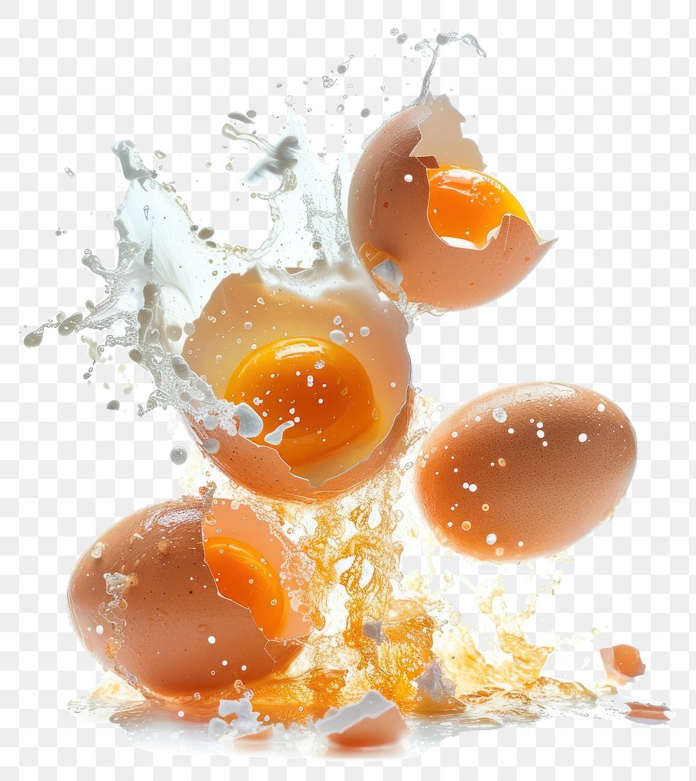 PNG Exploding eggs food background explosion.