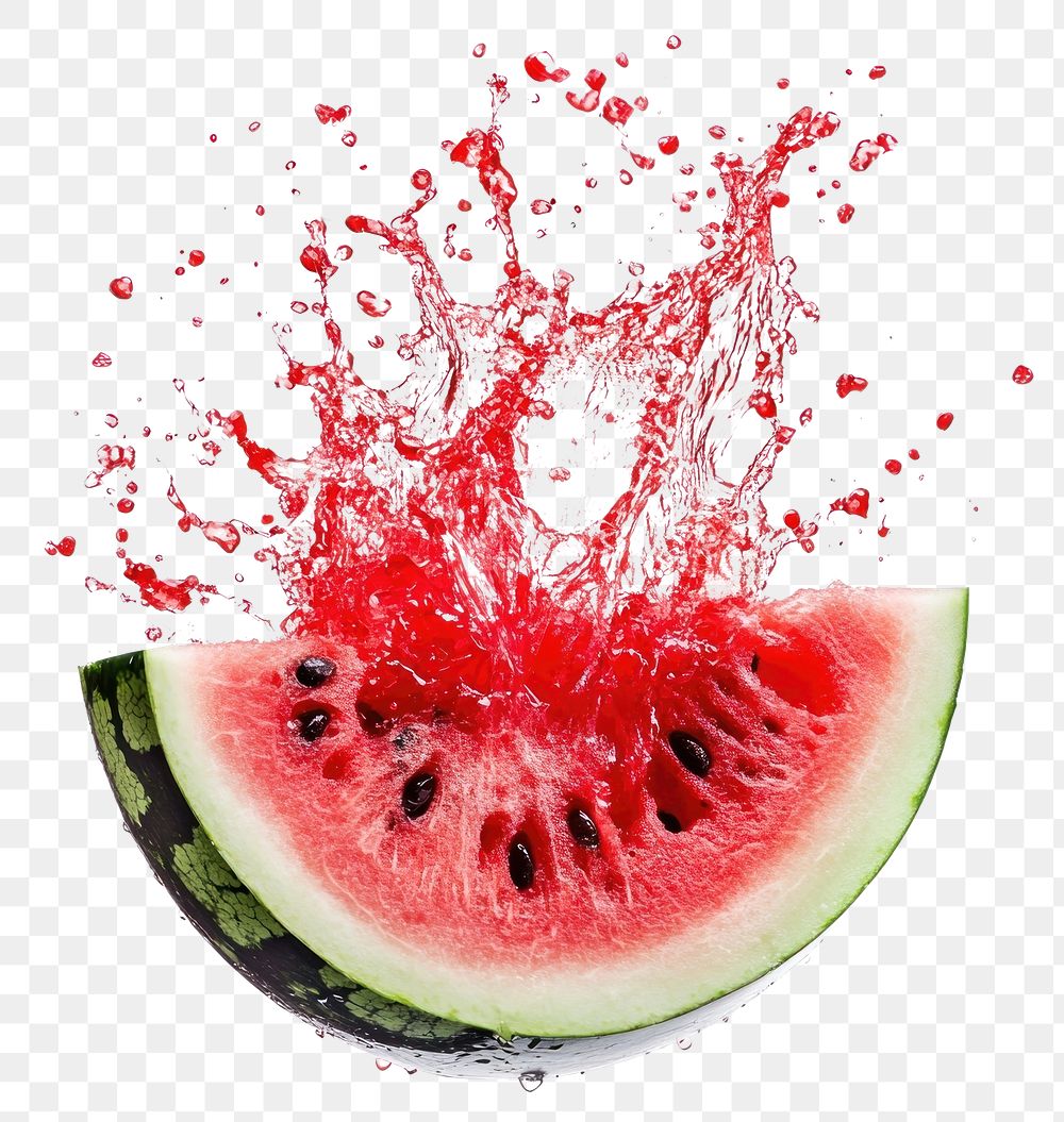 PNG Exploding half watermelon fruit photography refreshing.