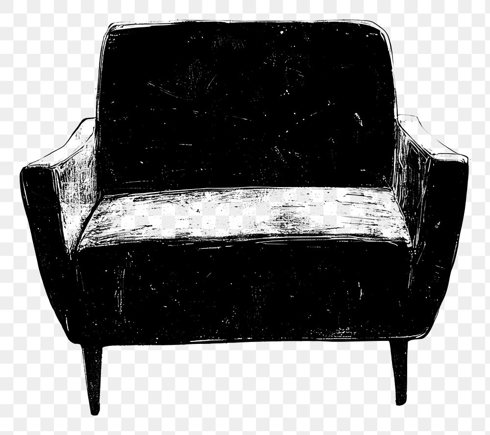 PNG Furniture armchair design black.