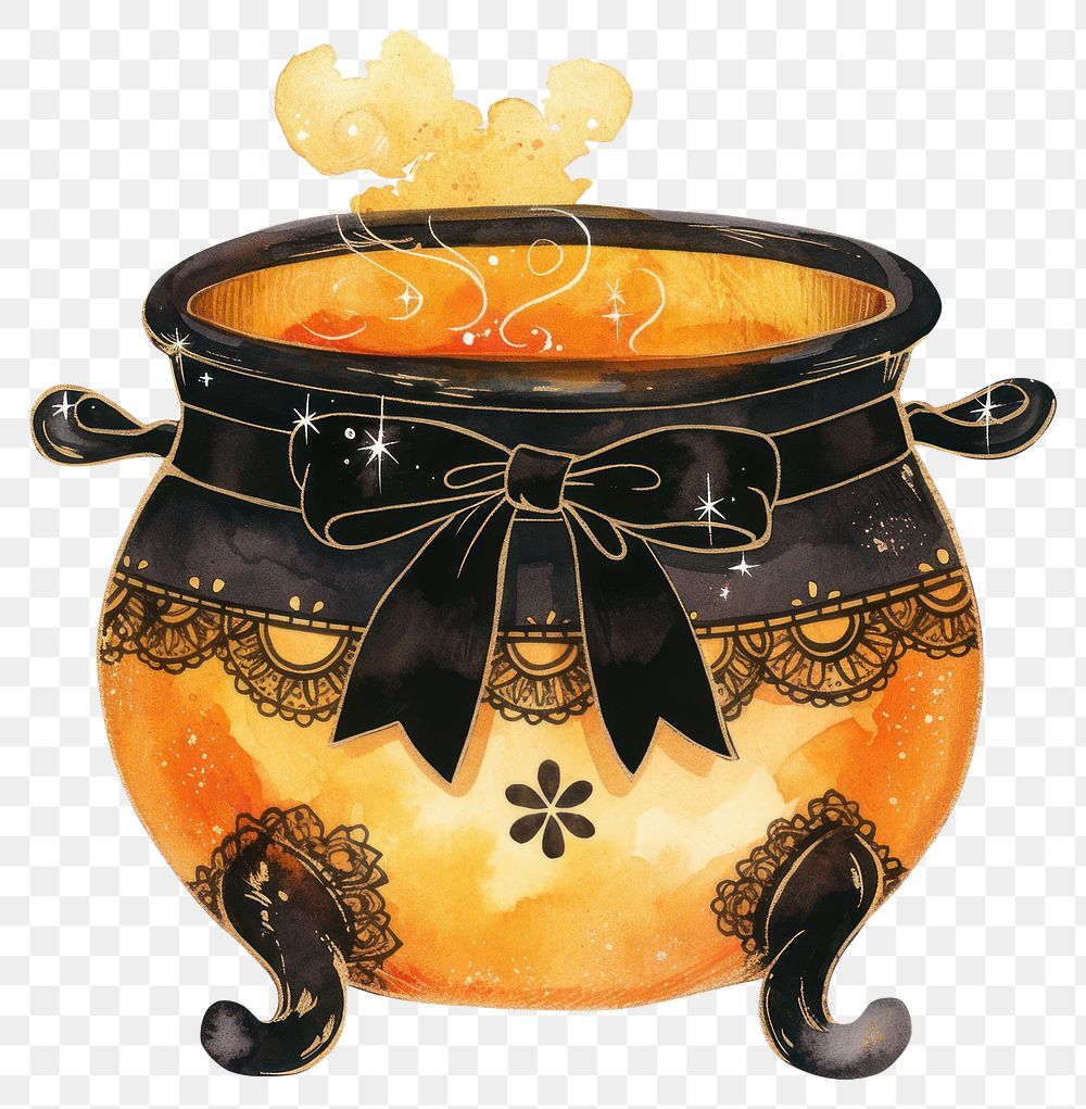 PNG Cauldron illustration halloween fantasy.