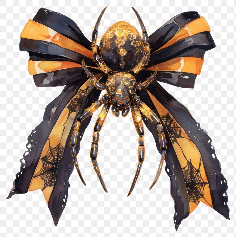 PNG Spider illustration halloween fantasy.