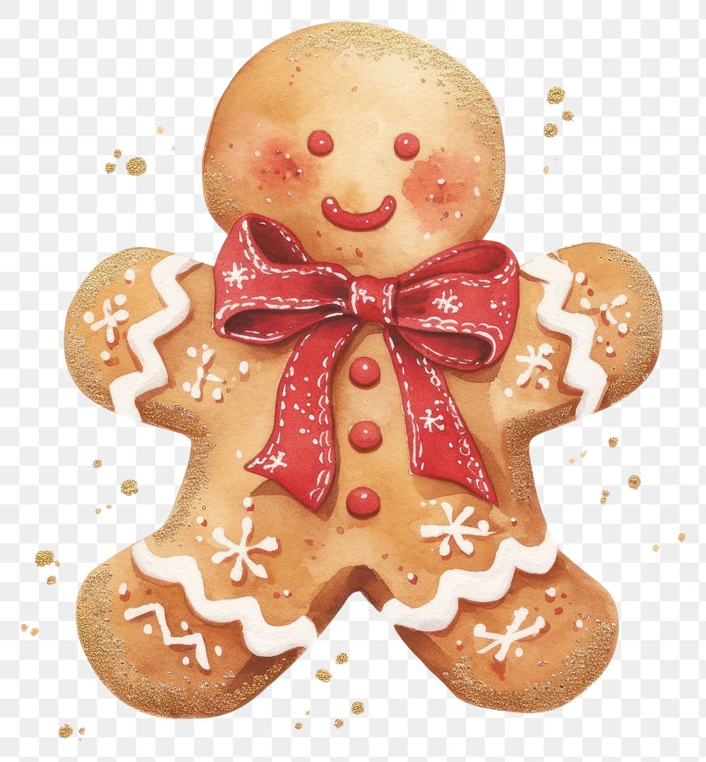 PNG Gingerbread man gingerbread illustration christmas.