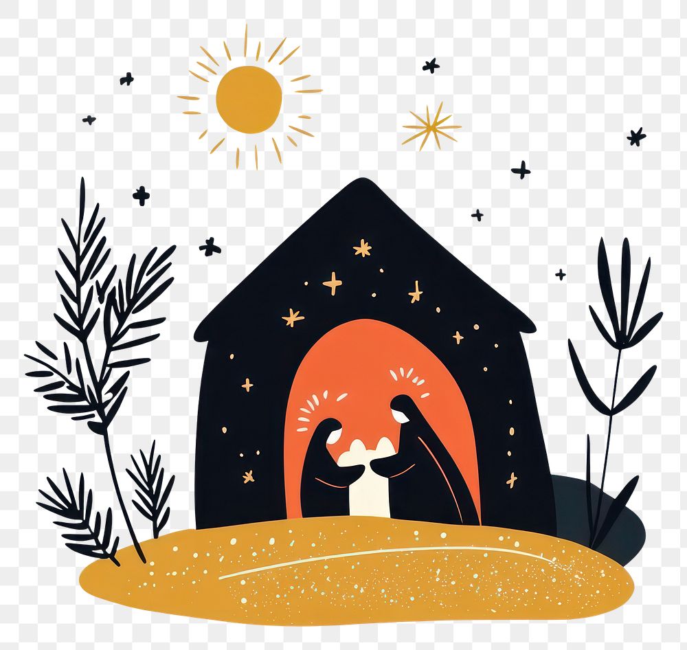 PNG Nativity illustration art architecture.