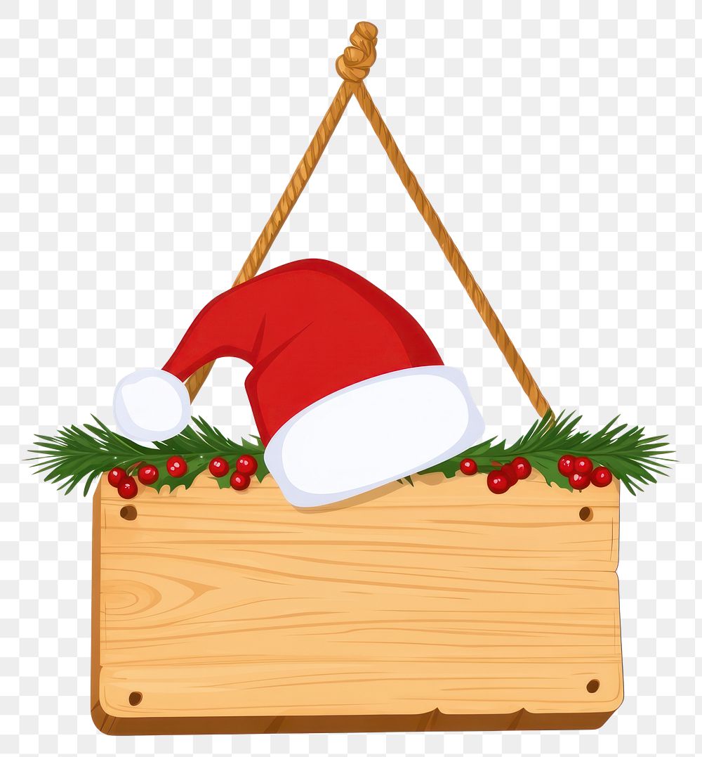 PNG Wooden signs illustration christmas hanging.