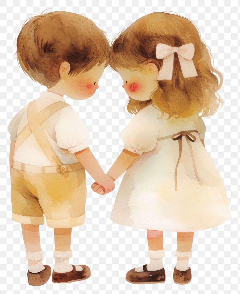 PNG cute boy girl Holding | Premium PNG - rawpixel