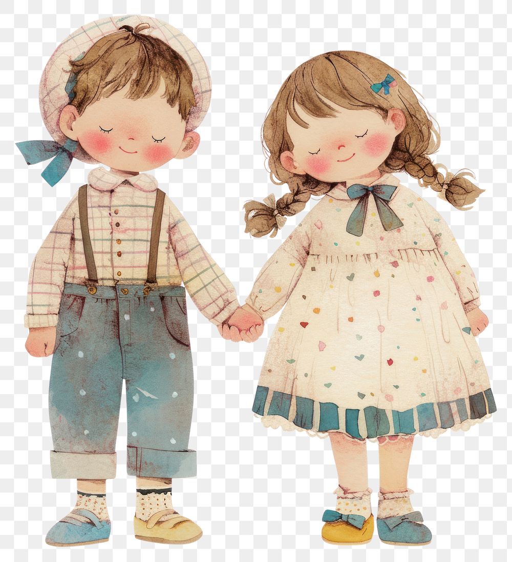 PNG cute boy and girl | Premium PNG - rawpixel