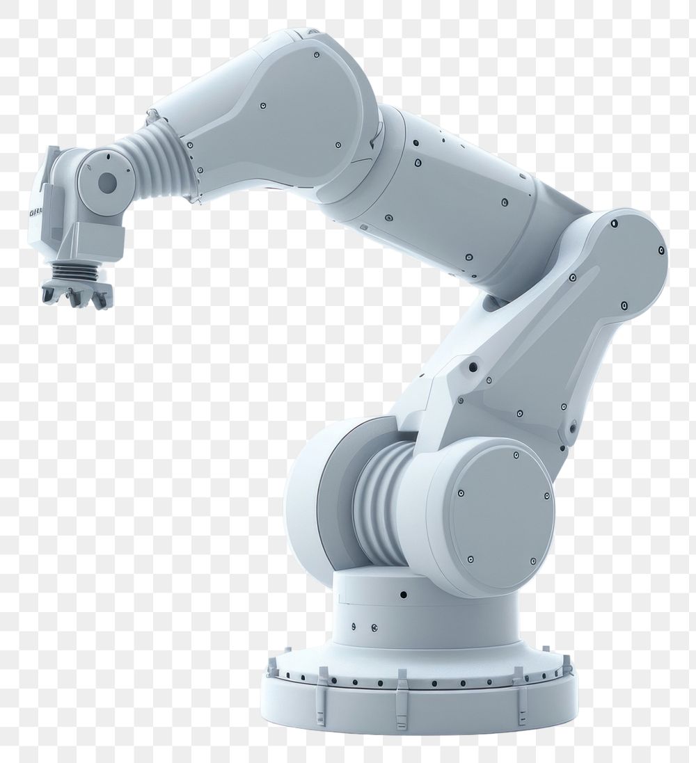 PNG Robotic arm industrial robotics manufacturing.