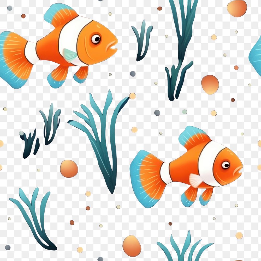 PNG Clownfish backgrounds pattern animal. 