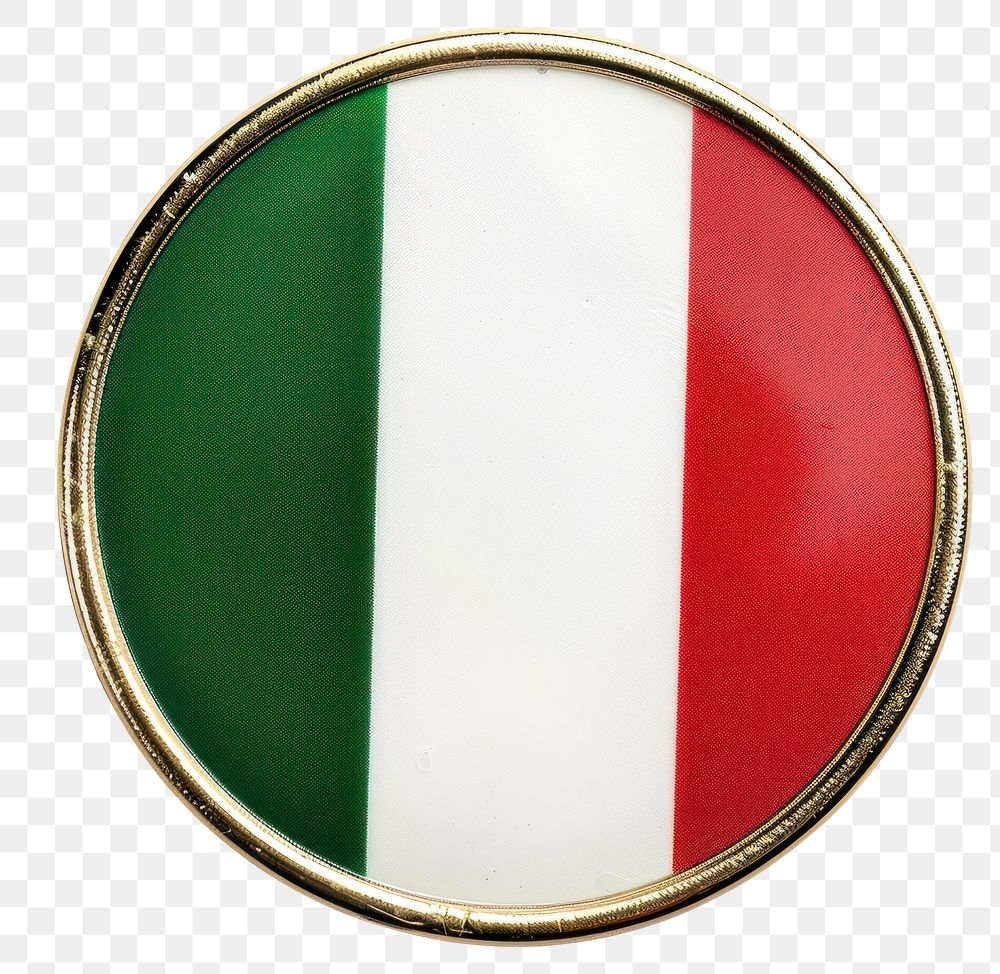 PNG Italy flag symbol circle badge.