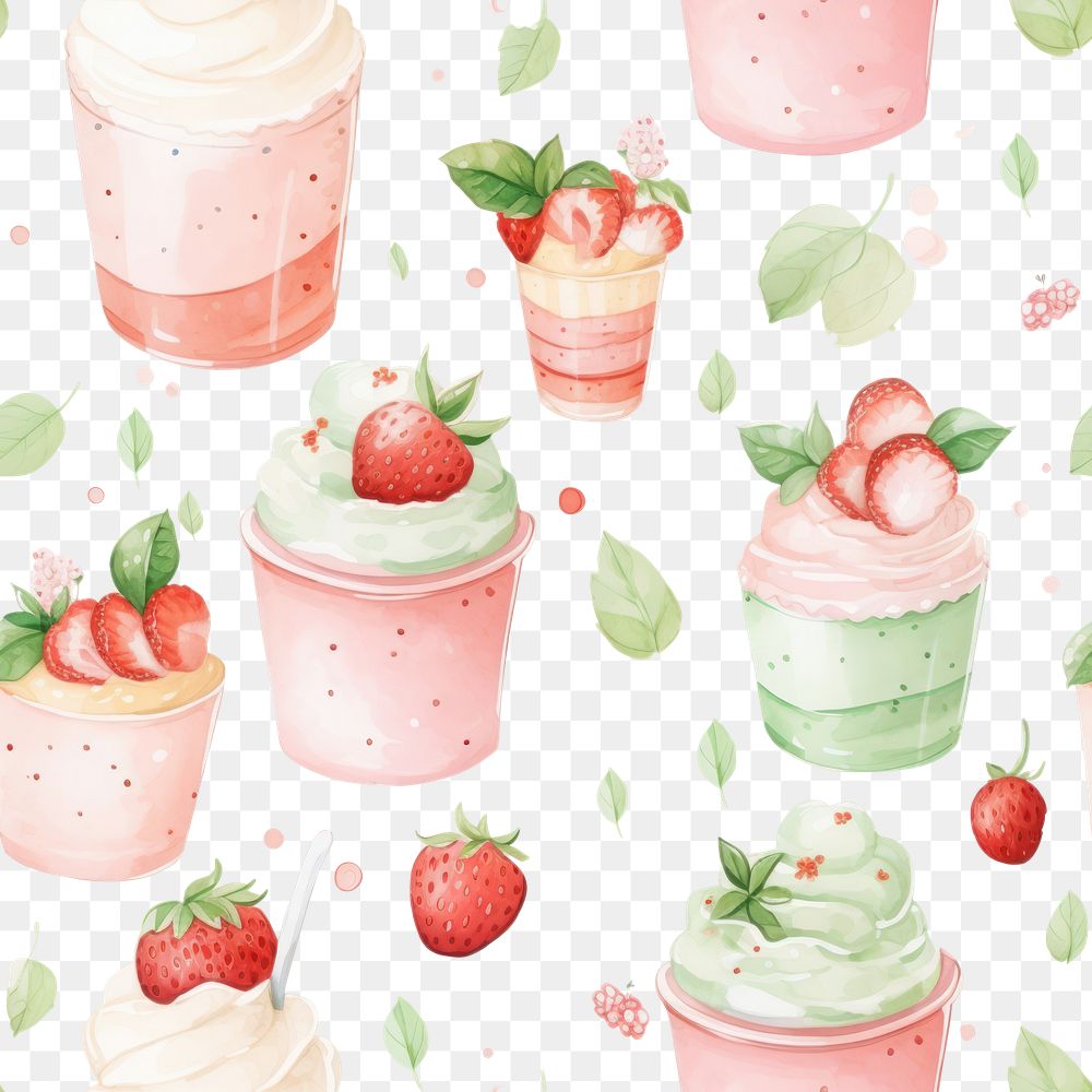 PNG Parfait backgrounds strawberry dessert. 