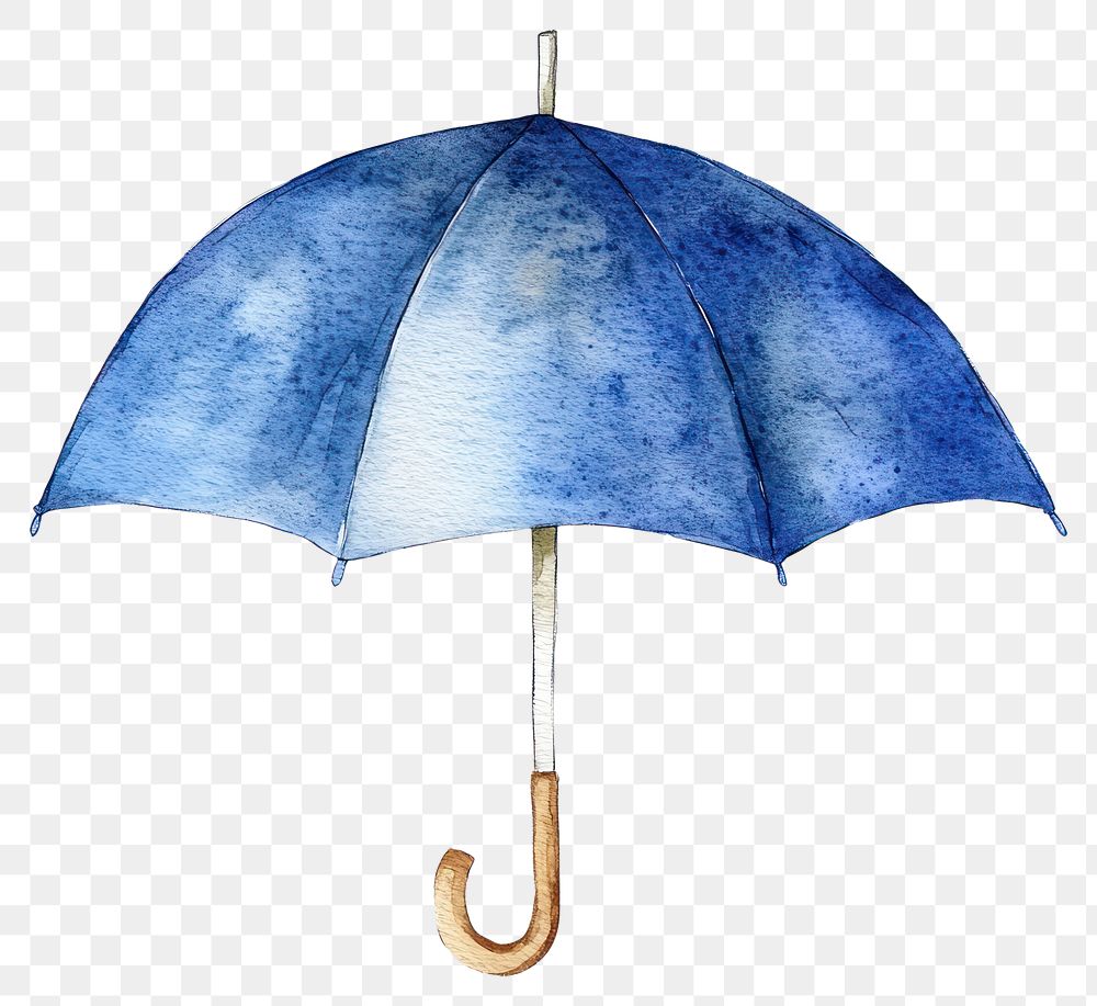 PNG Autumn blue umbrella illustration watercolor electronics.