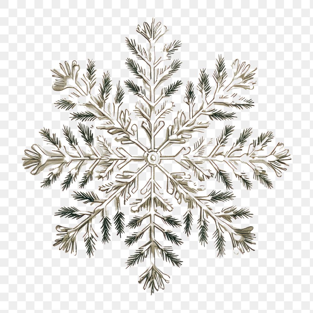 PNG Christmas snowflake illustration decoration intricate.