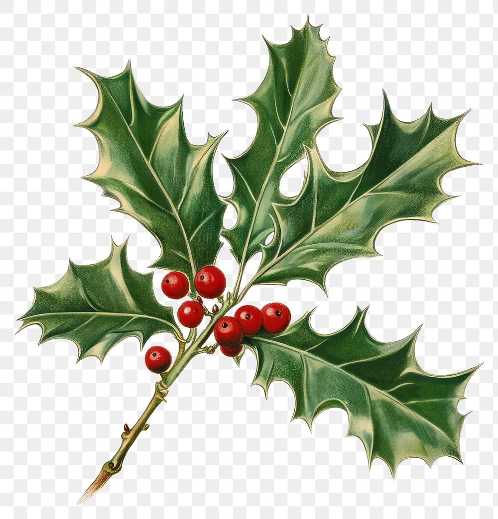 PNG Holly illustration leaves leaf.