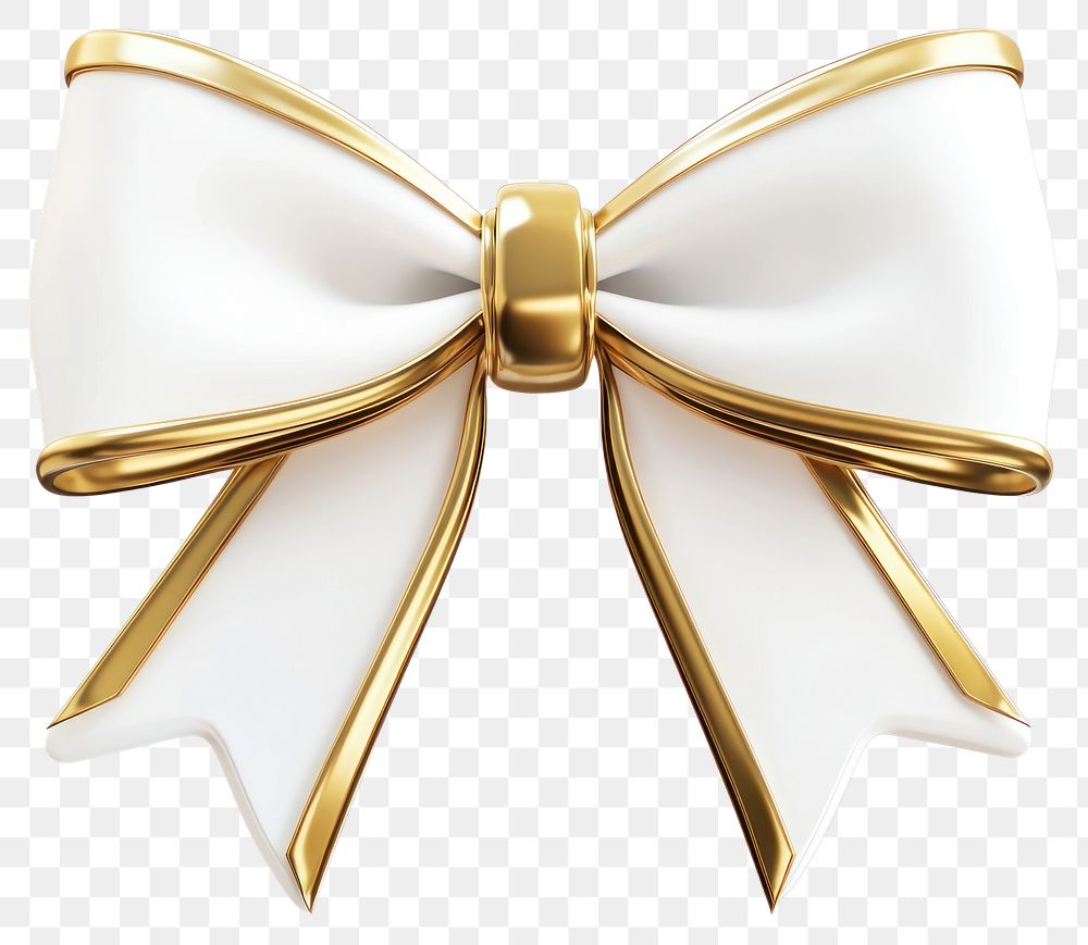 PNG White Gold Bow festive white gold.