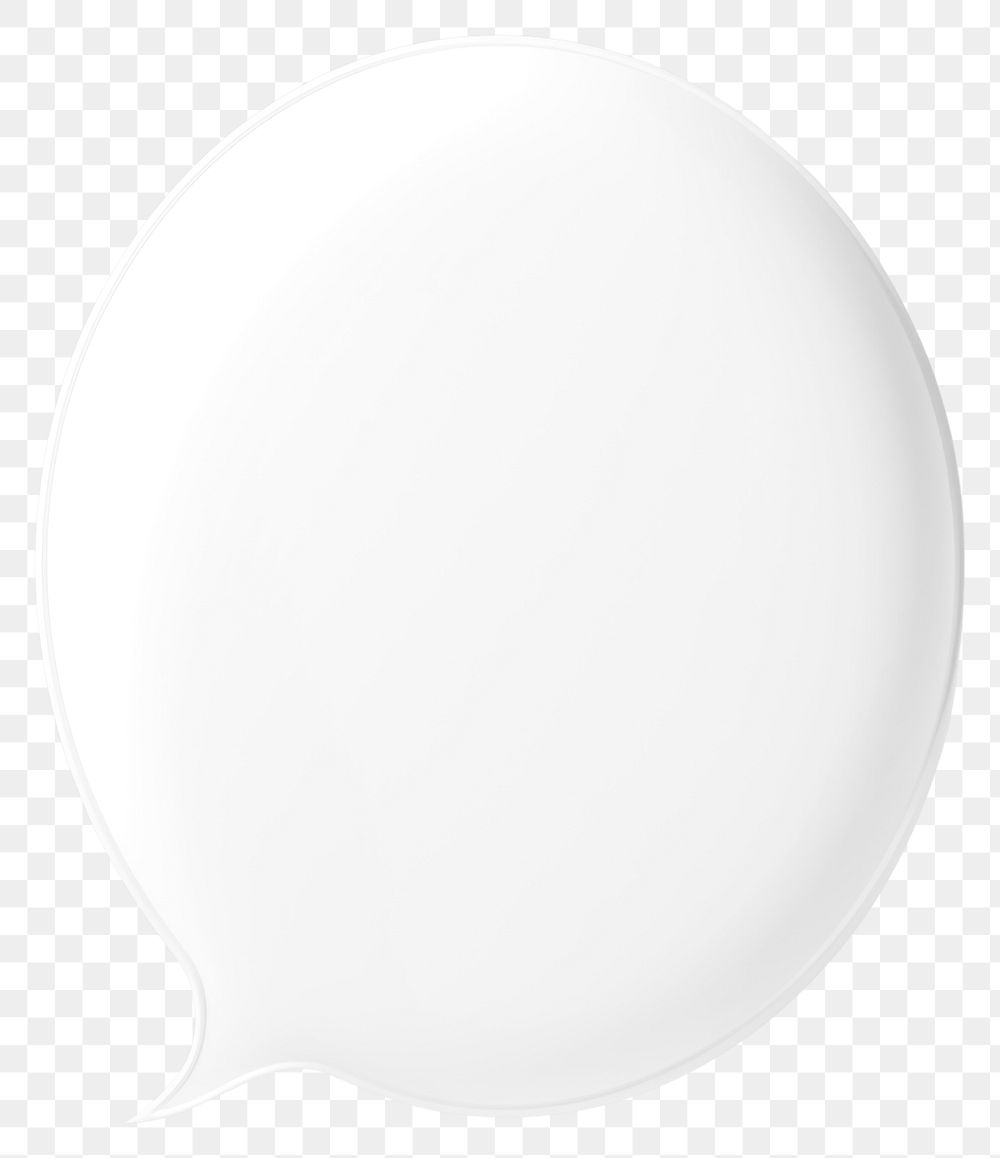 PNG Tall oval white illustration bubble.