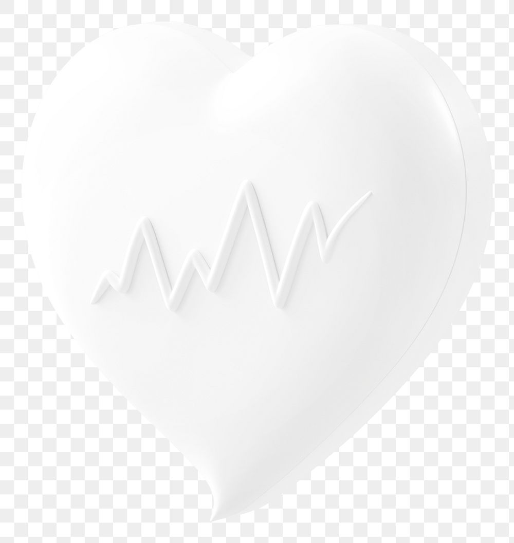 PNG Speech Bubble white illustration heartbeat.