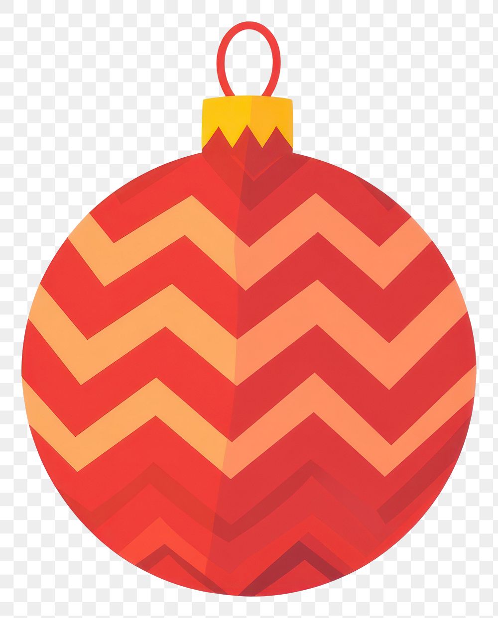 PNG Christmas ornament ball christmas pattern zigzag.