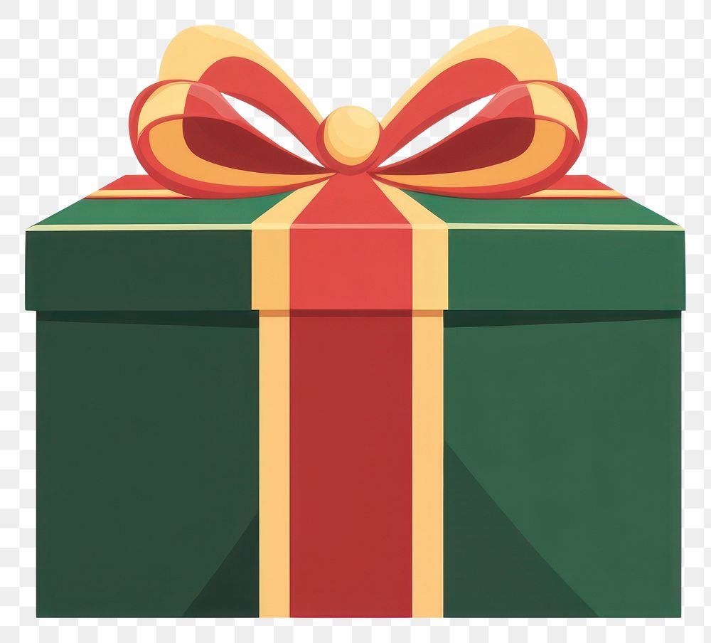 PNG Christmas present box illustration gift celebration.