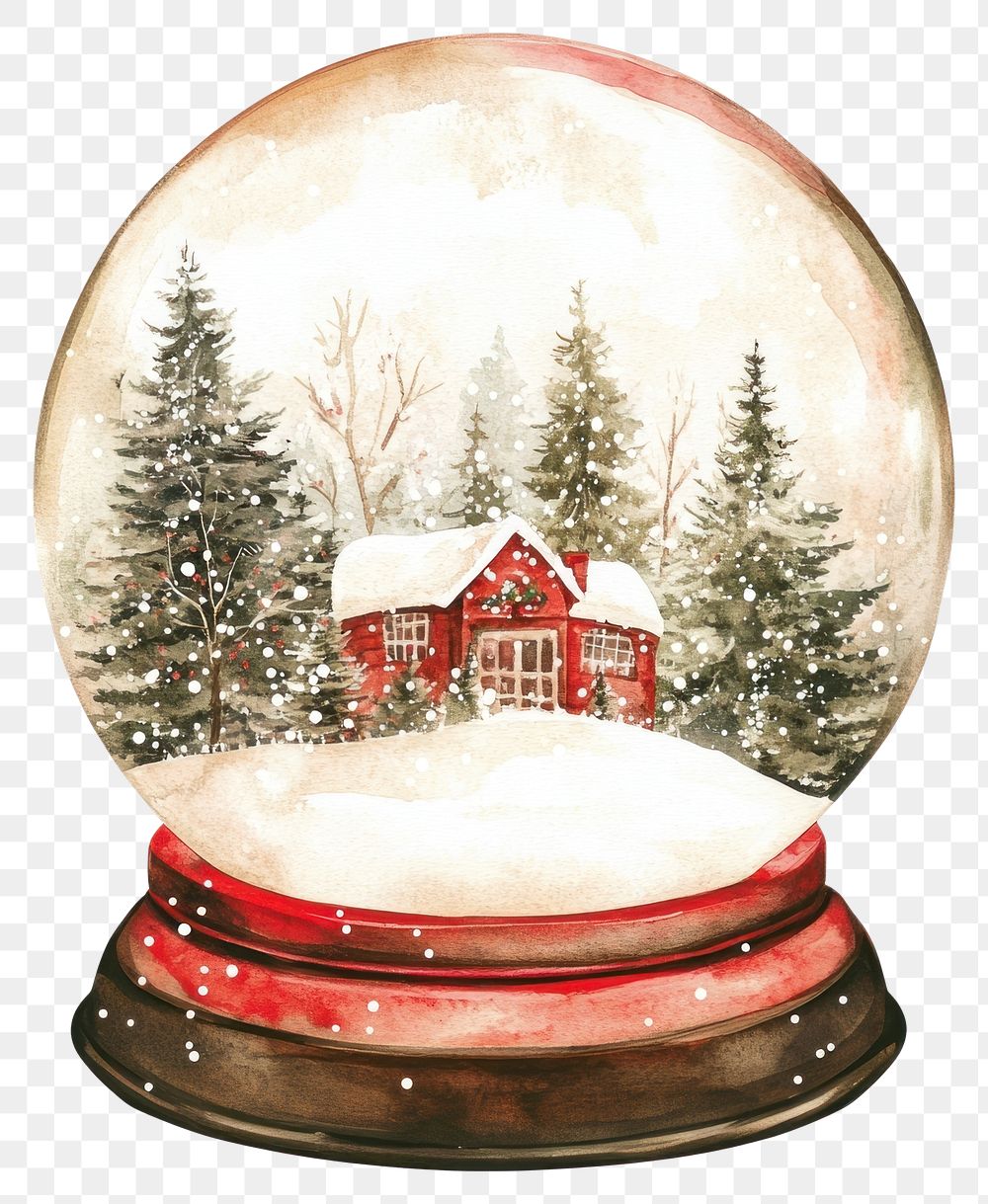 PNG Christmas snow globe illustration decoration wonderland.