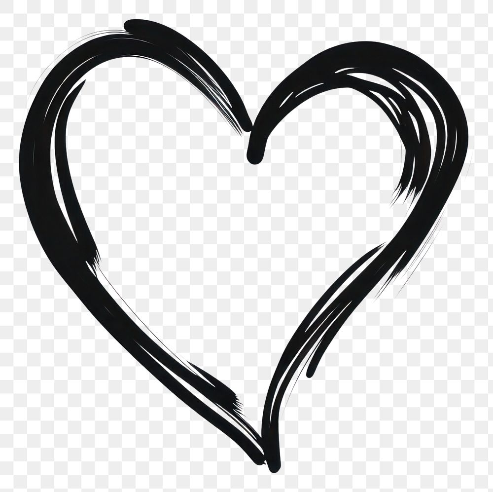 PNG Heart drawing simple black.