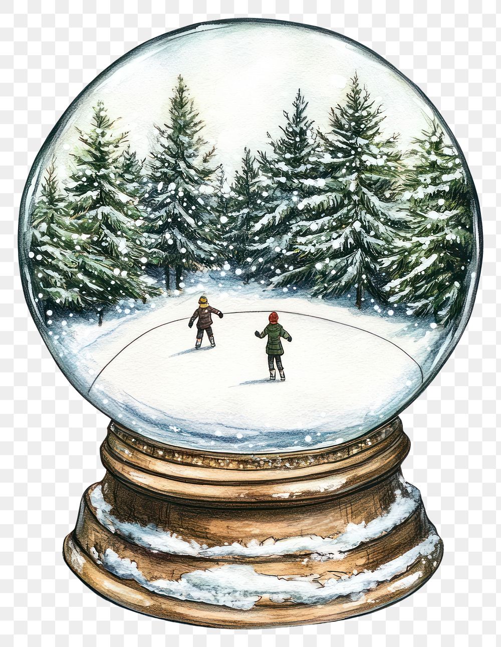 PNG A snow globe christmas art illustration.