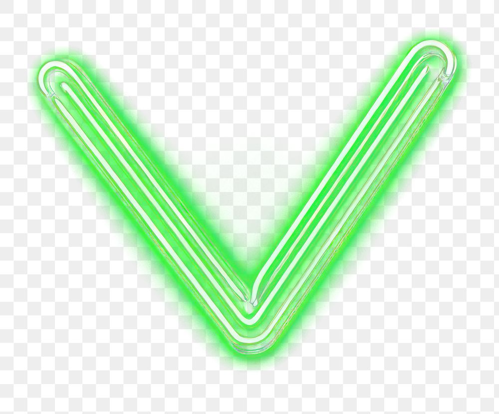 PNG Neon illustration checkmark glowing.