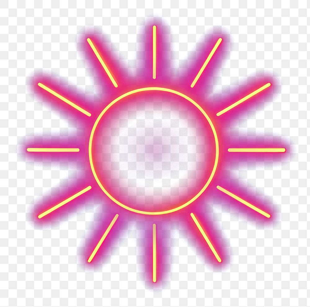 PNG Sun light neon illustration.