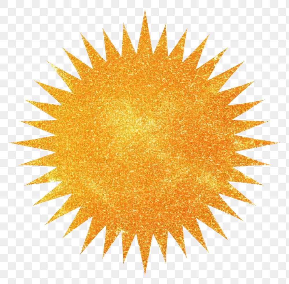 PNG Orange sun icon shape gold 