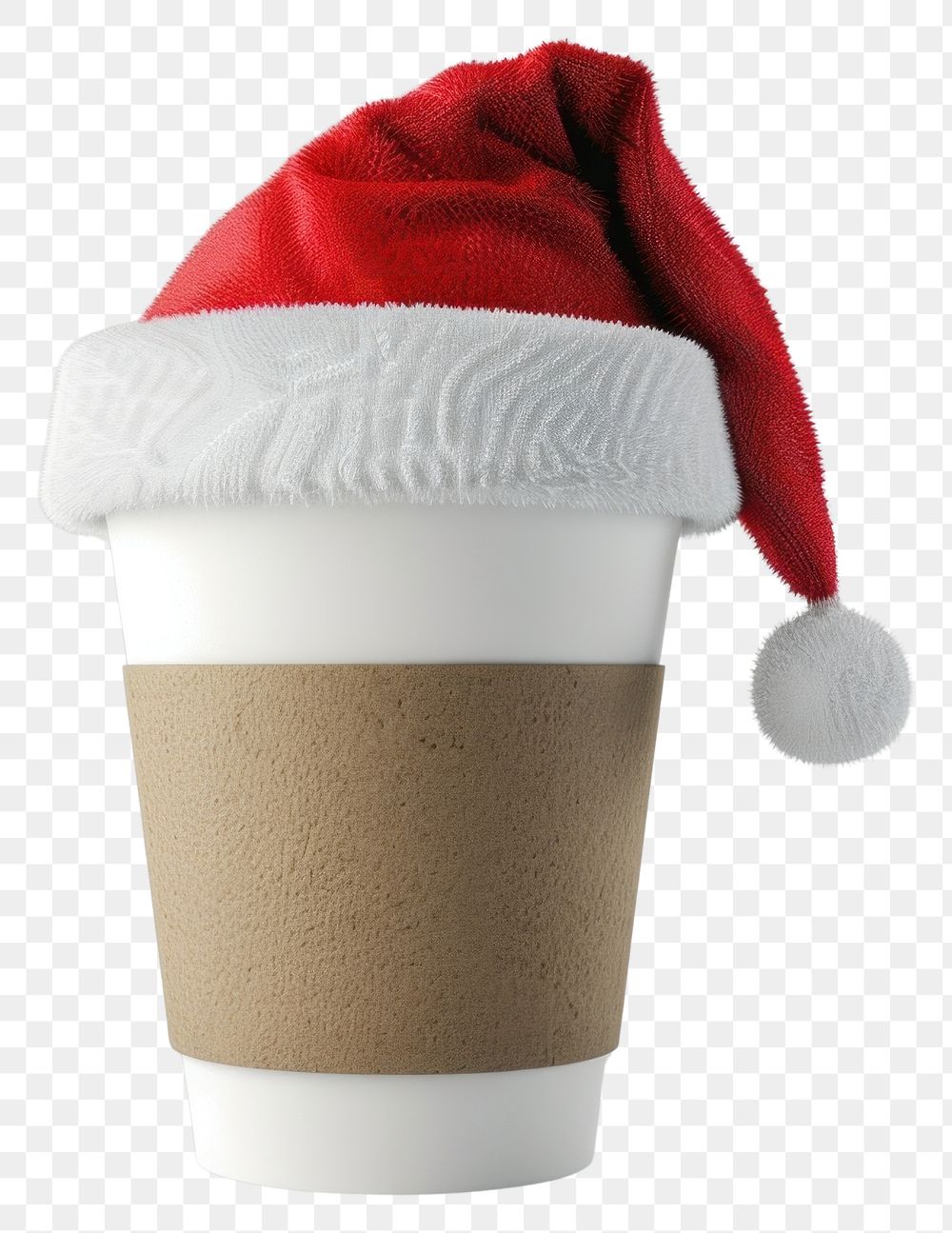 PNG Take away coffee cup hat christmas beverage.