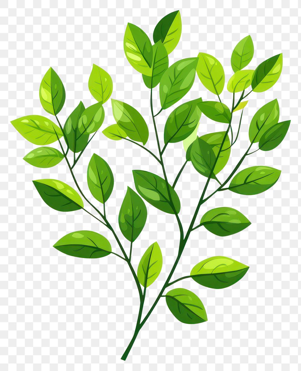 PNG Green foliage illustration plant art.