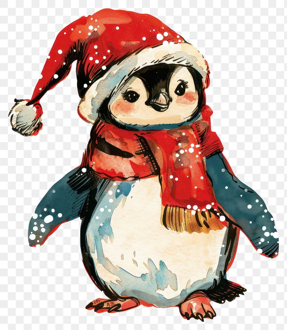 PNG Christmas penguin christmas winter animal.