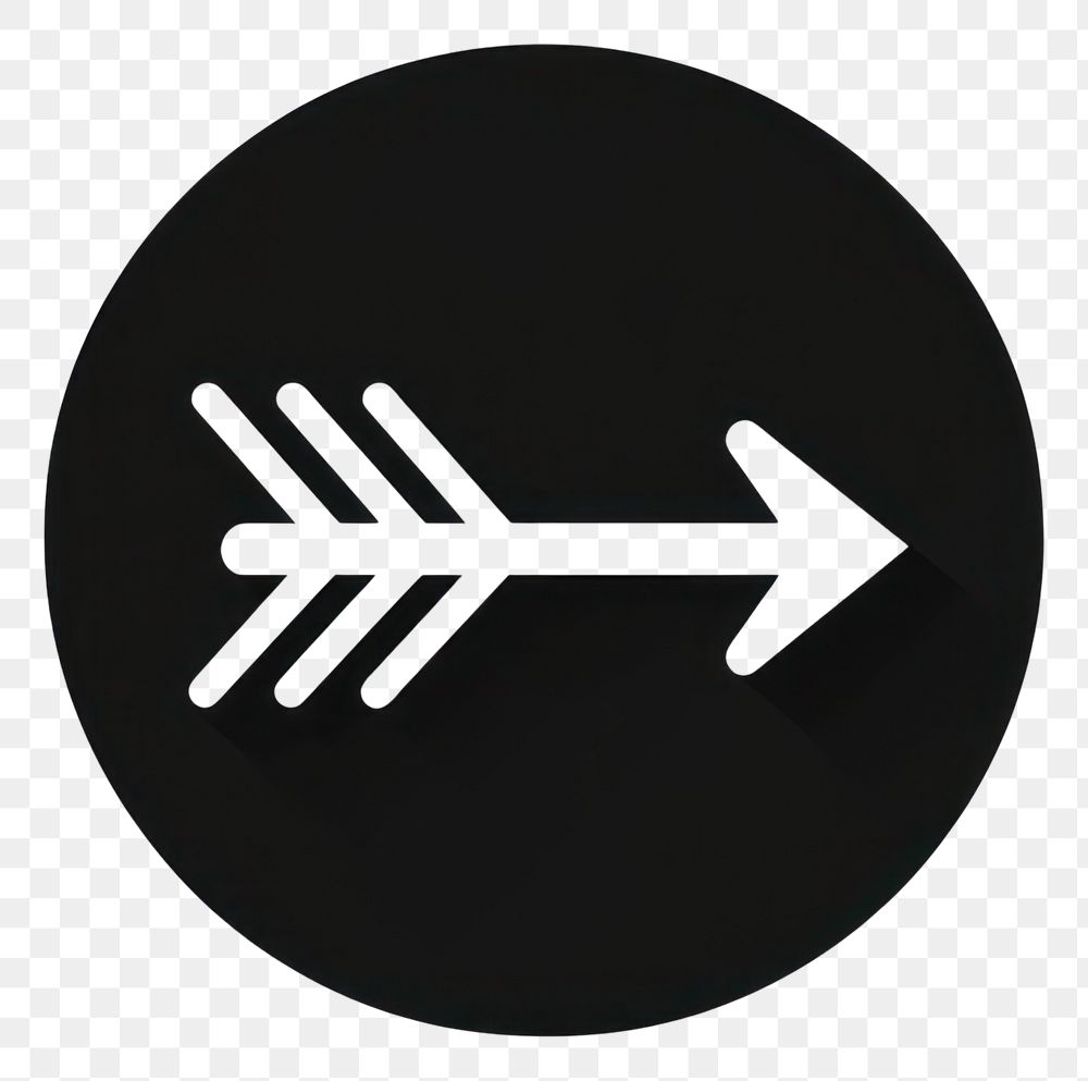 PNG Arrow icon symbol black white.