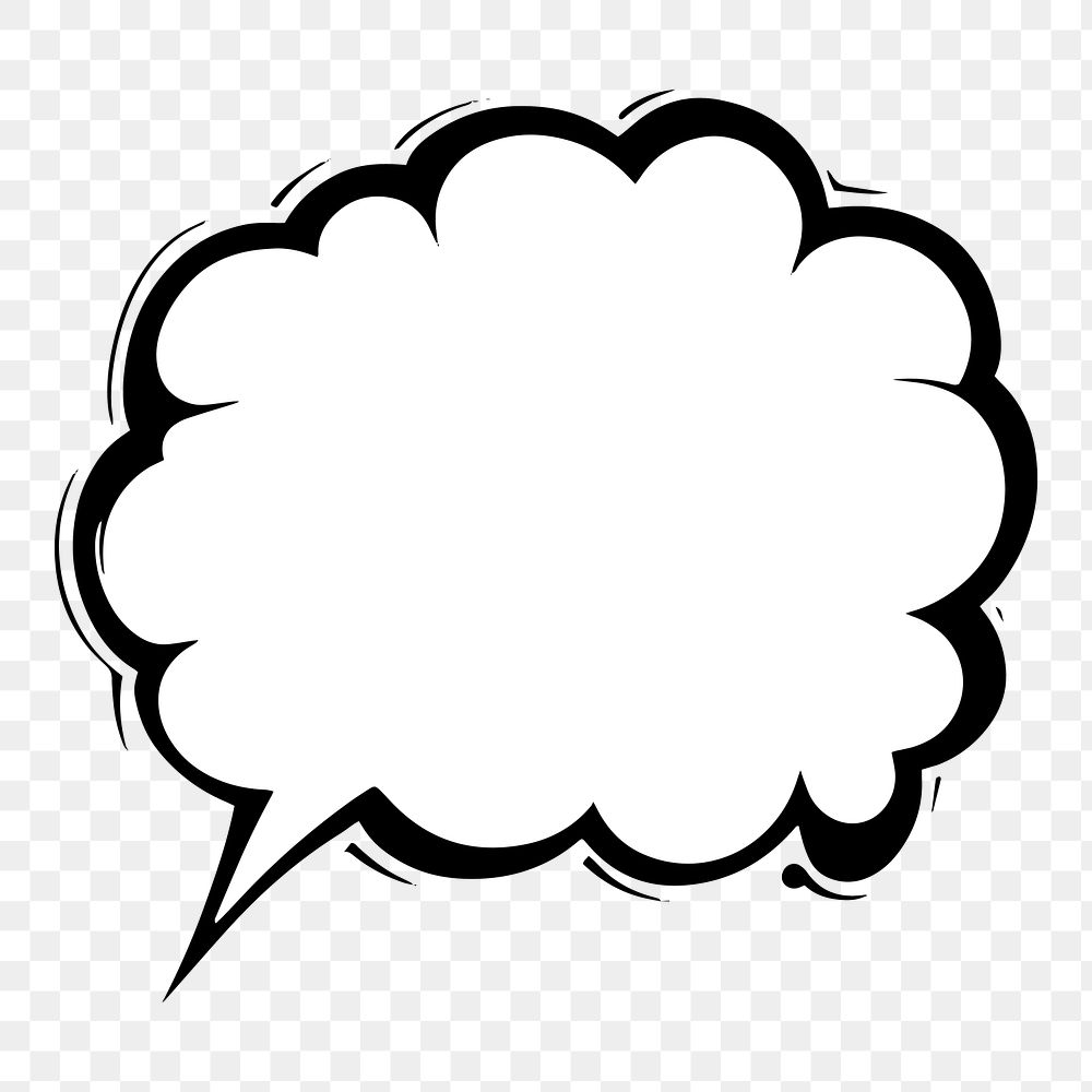 PNG comic speech bubble png comic cloud outline, transparent background