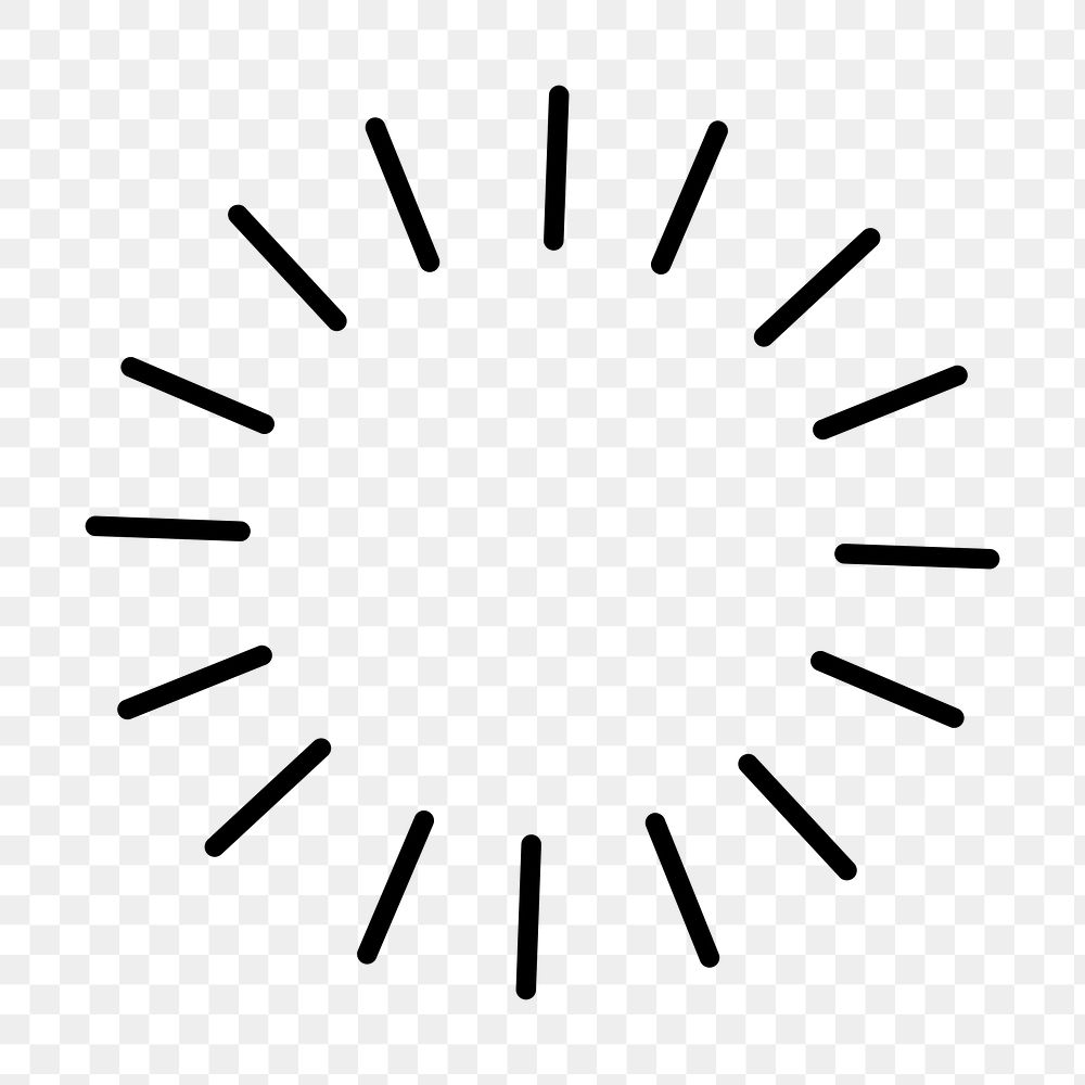 PNG Minimalist radial loading spinner, transparent background