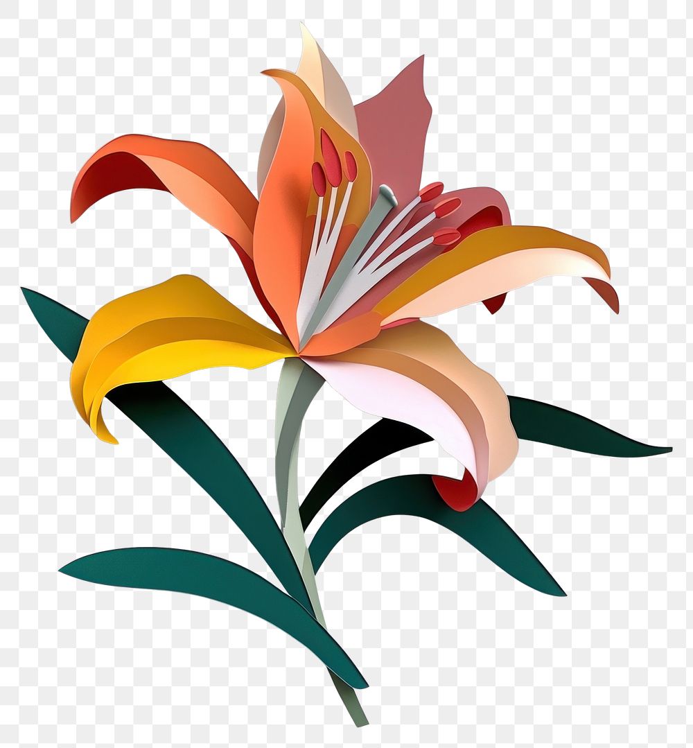 PNG Lily paper art origami.