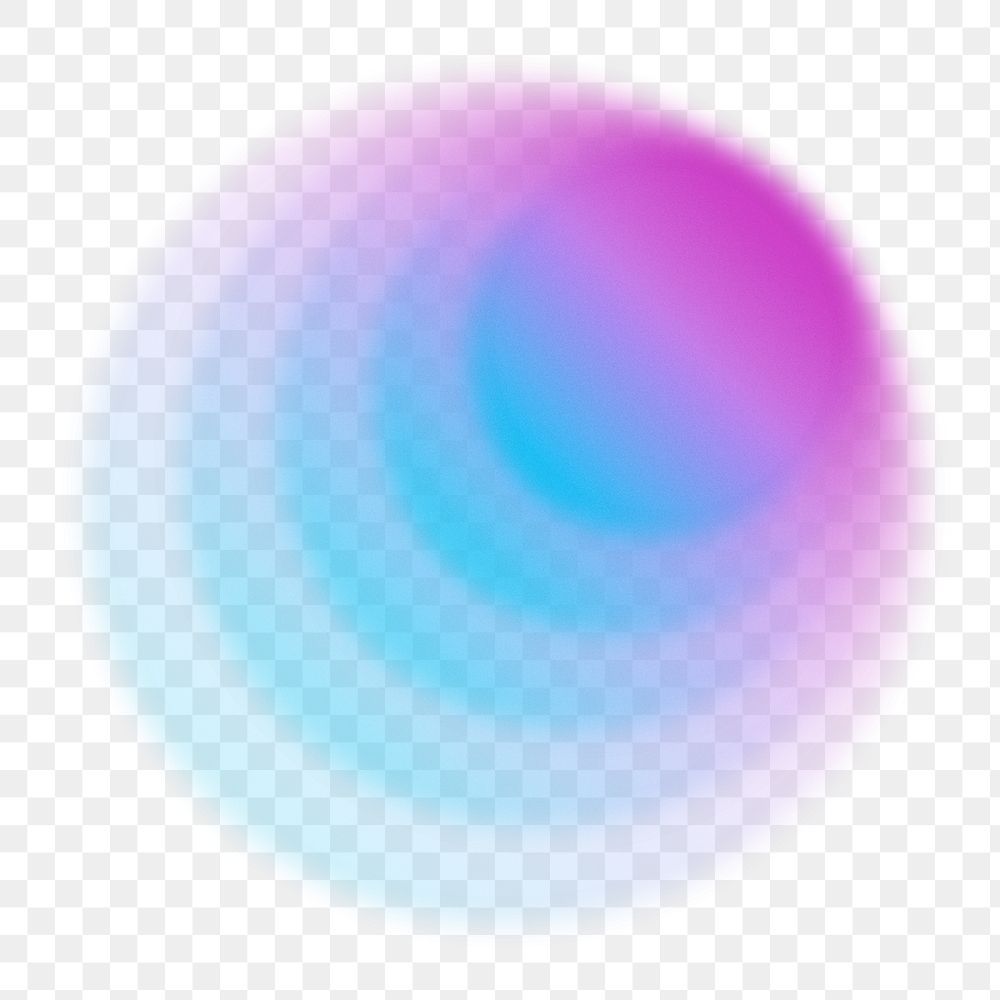 Gradient blue pink png element shape effect, transparent background