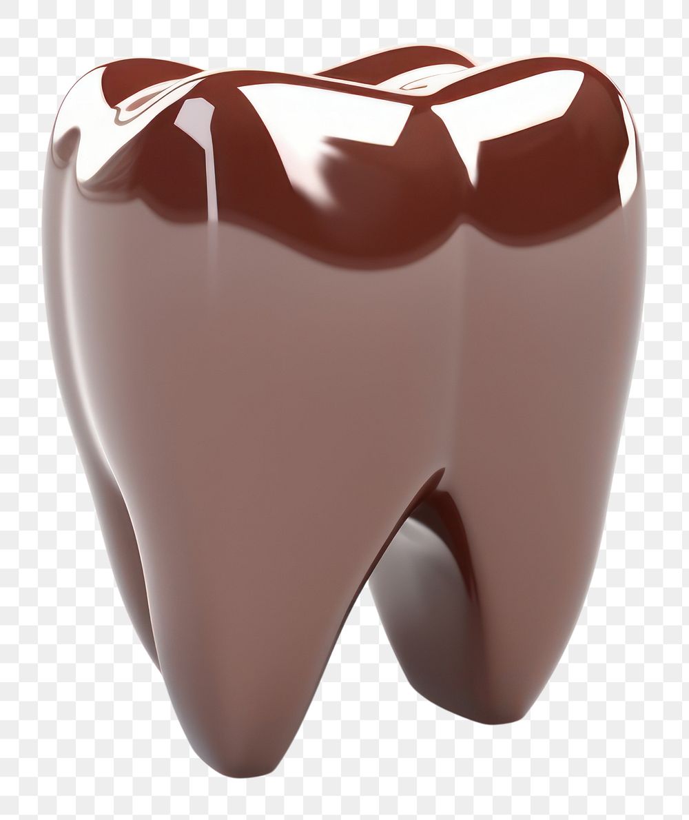 PNG  Tooth chocolate white background toothbrush.