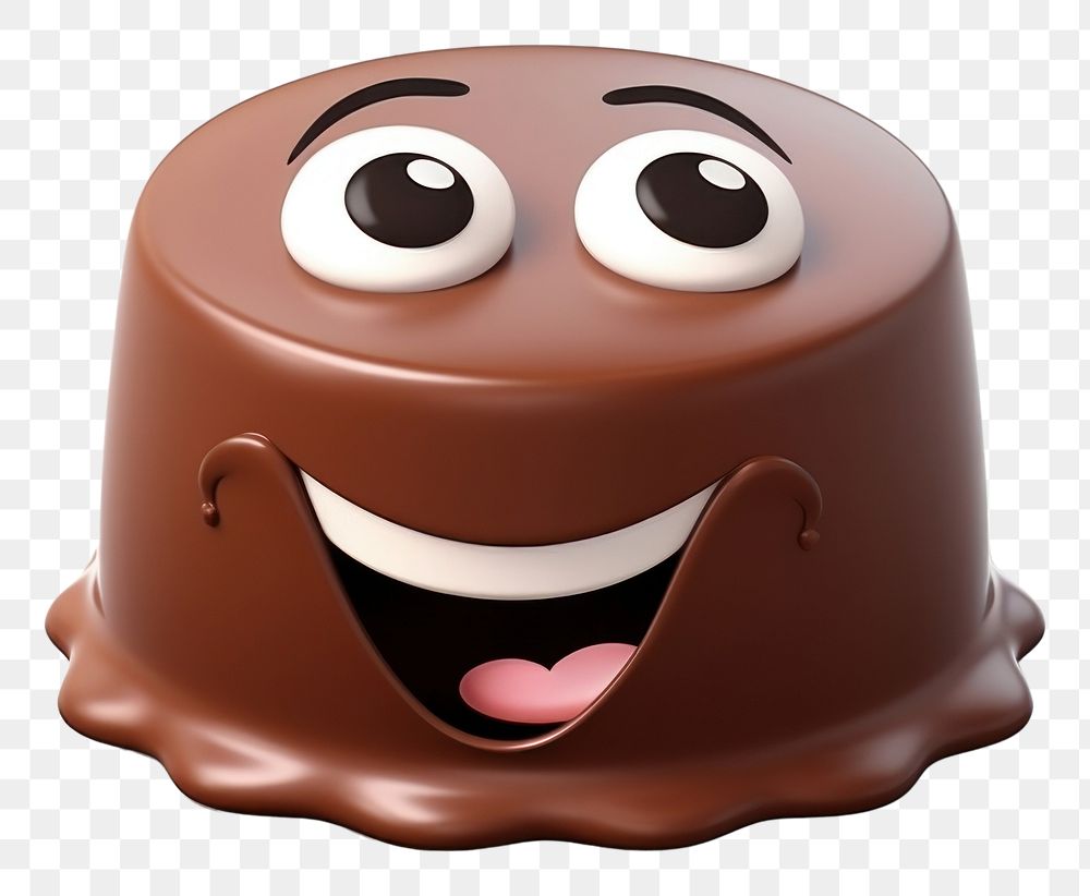PNG  Chocolate cake dessert food face. AI generated Image by rawpixel.