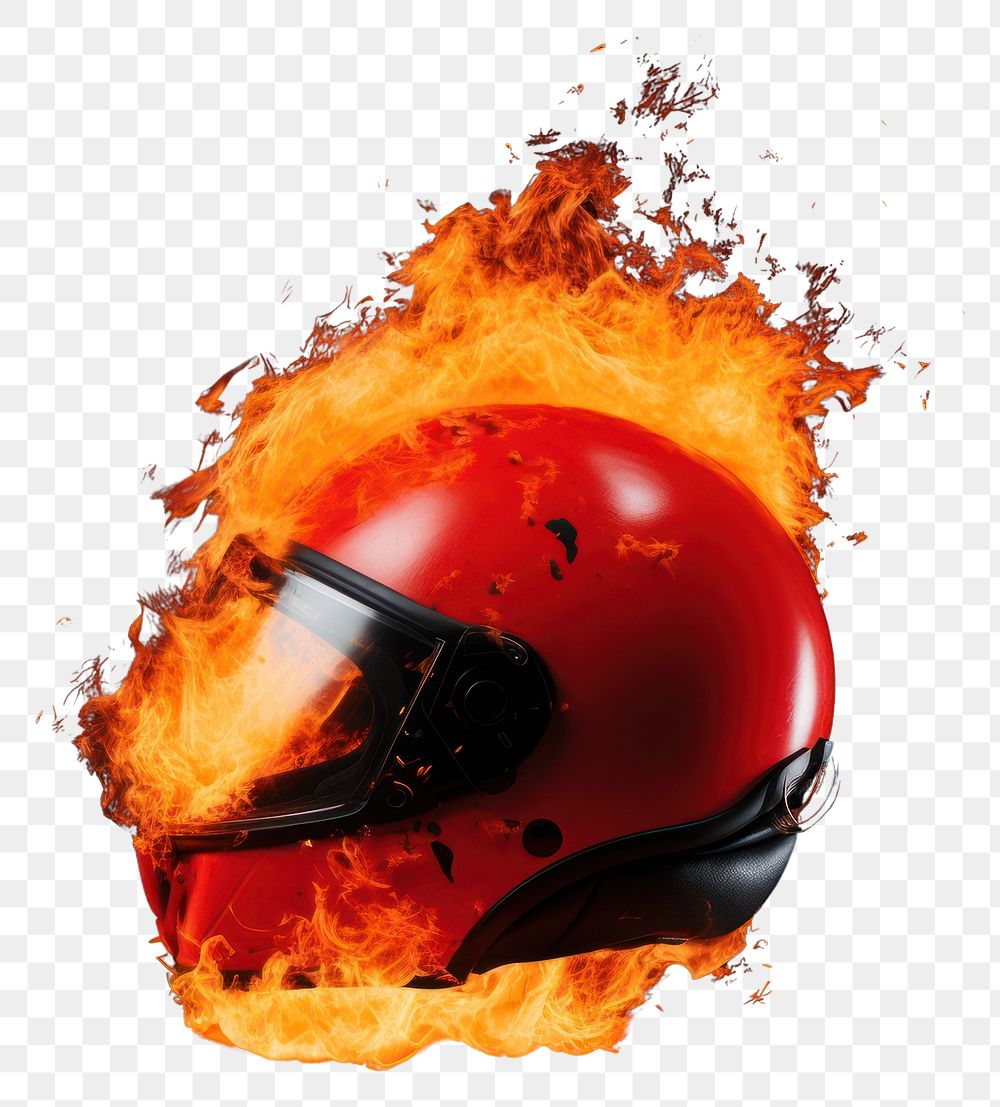 PNG Helmet fire protection burning.