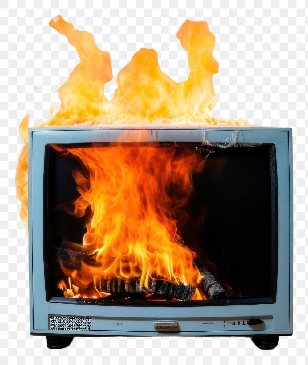 PNG Television fireplace electronics technology.