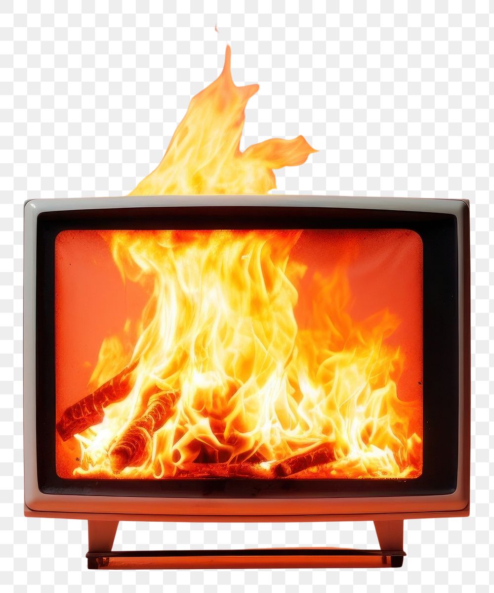 PNG Television fireplace screen electronics.