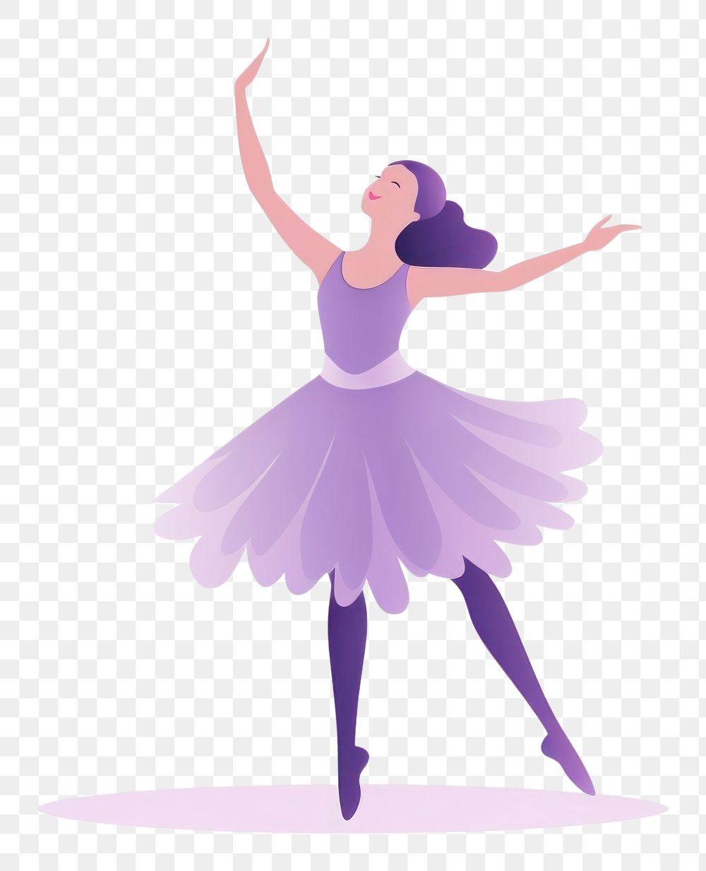 PNG  Ballerina dancing ballet purple. AI generated Image by rawpixel.