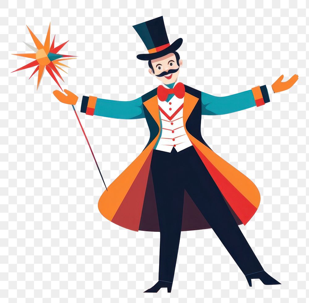 PNG Circus magician adult white background celebration. AI generated Image by rawpixel.