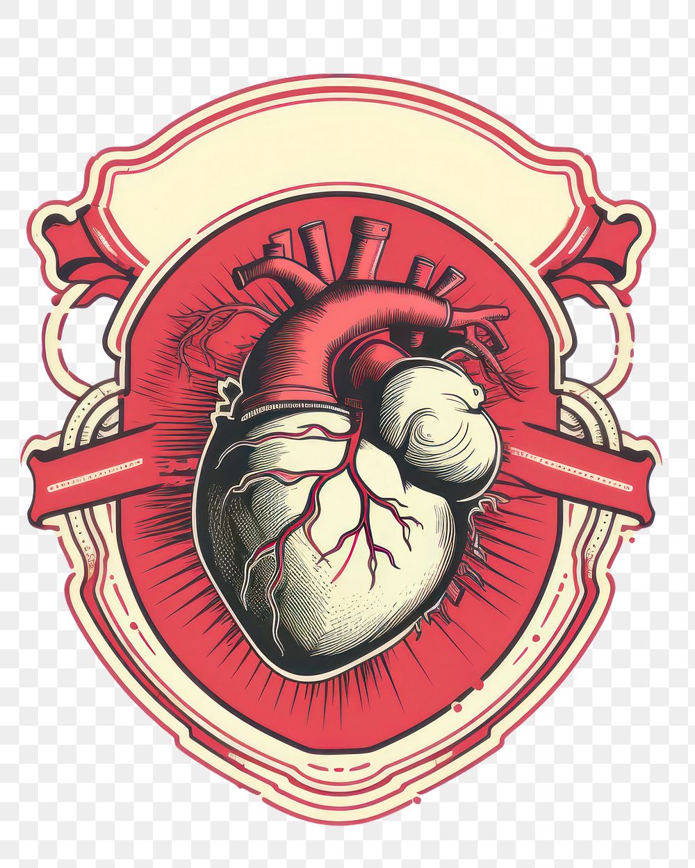 PNG  Cardiology logo creativity cartoon. AI generated Image by rawpixel.