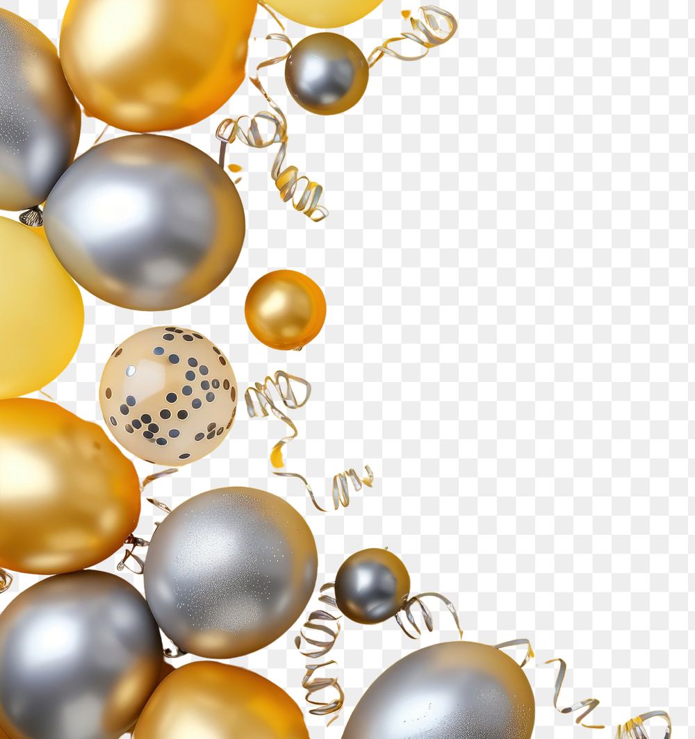 PNG Gold and silver balloon backgrounds sphere pearl.